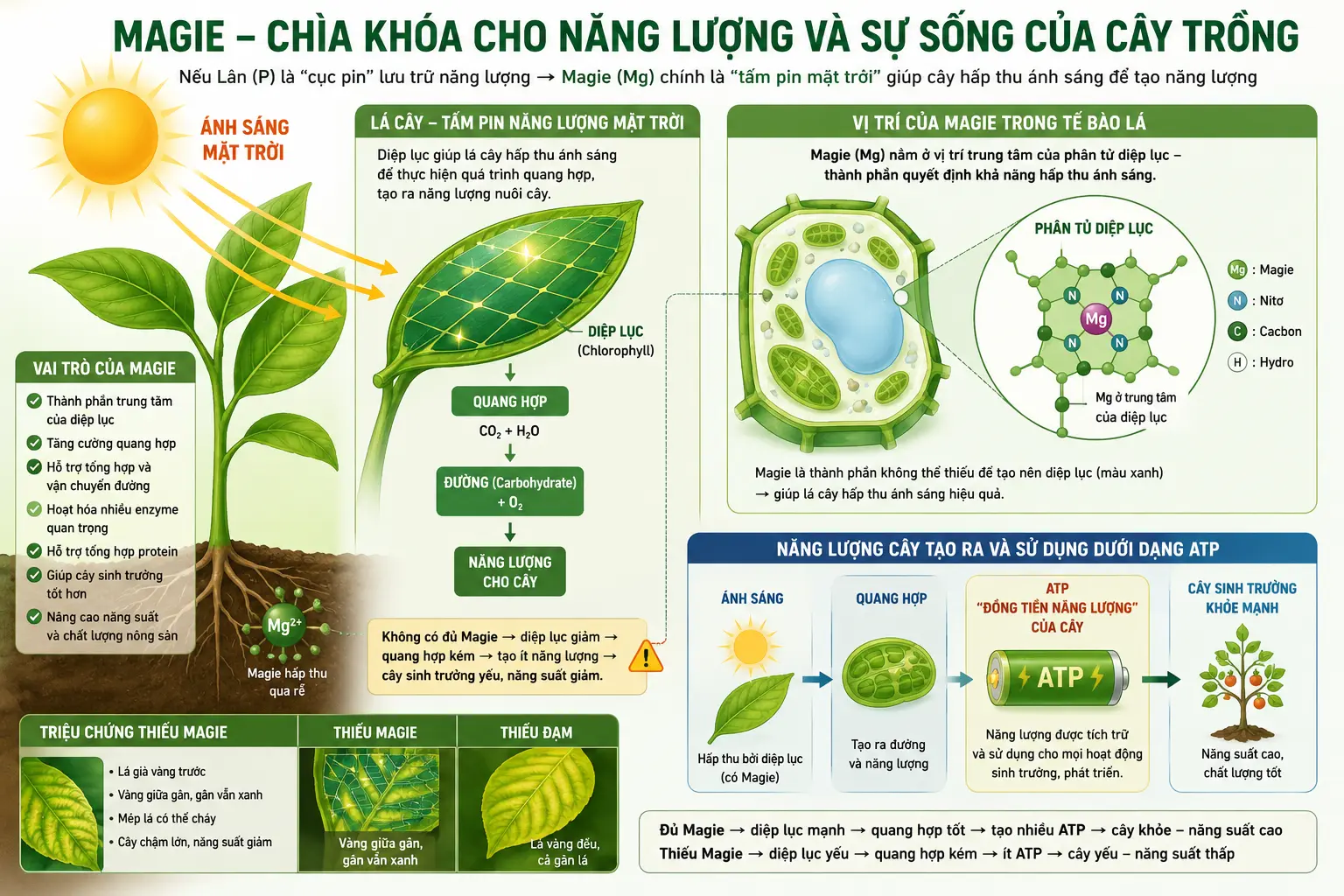 Magie trong cây trồng: 'Tấm pin năng lượng mặt trời' quyết định màu xanh và sức sống của cây