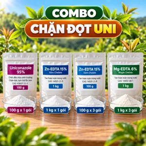 COMBO CHẶN ĐỌT UNI – Bộ phối trộn tham khảo kìm đọt non bằng uniconazole, có kèm magie và kẽm chelate
