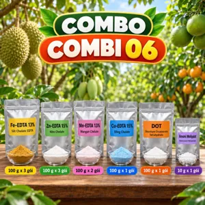 COMBO COMBI 06 – Bộ phối trộn tham khảo vi lượng chelate chia liều theo từng giai đoạn của cây chuối