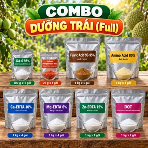 COMBO DƯỠNG TRÁI (Full) – Bộ phối trộn tham khảo nuôi trái từ sau đậu đến trái lớn nhanh, đủ bộ Ca, Mg, Zn, Bo chelate